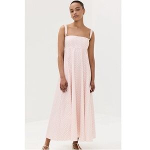 NWT Hill House Home Rowena Dress Pink Pale Coral Shell Size L